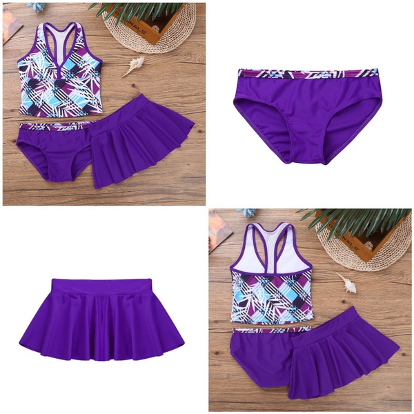 Womens Ladies Bikini Swim Skirt Set Swimsuit Holiday Beachwear Swimming  Costume 