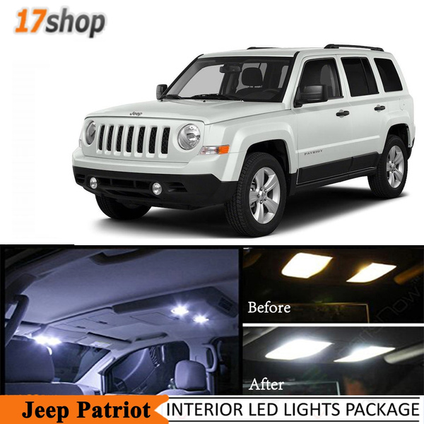 White Led Interior Lights Package Kit For 2007 2017 Jeep Patriot 6 Pieces Wish