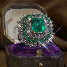 Elegant Antique Art Deco Ring Jewelry Bride Wedding Engagement Anniversary Gift Brand Ring Jewelry Size 5-11