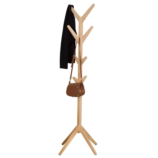Premium Wooden Coat Rack Free Standing, Freestanding Wood Coat Rack