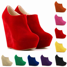 ankle boots, wedge, Plus Size, ankle shoes.