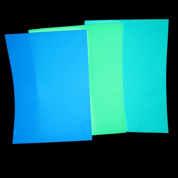 Glow In The Dark Self Adhesive Vinyl A4 Sheet Sign Making Stickers Home Modern 
