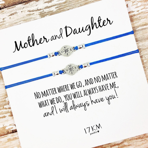 mother daughter compass bracelets