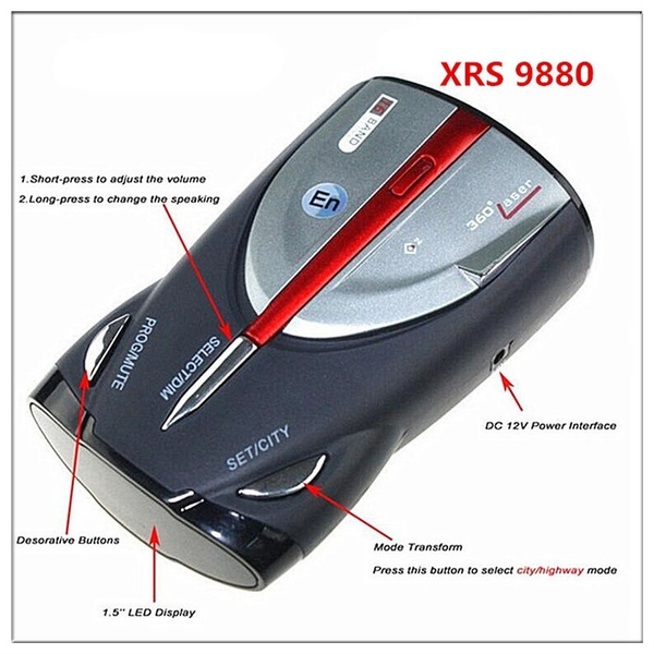 Car 16-Band GPS Laser Detection Voice Alert Radar Detector Cobra XRS 9880 Laser 