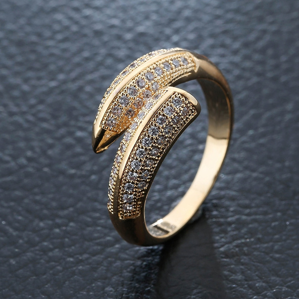 Buy Priyaasi Stylish Gold Plated Ring (Pack of 6) Online
