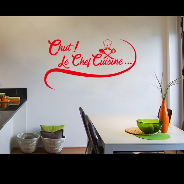 Stickers Muraux Citation Cuisine Chut Le Chef Cuisine Wish