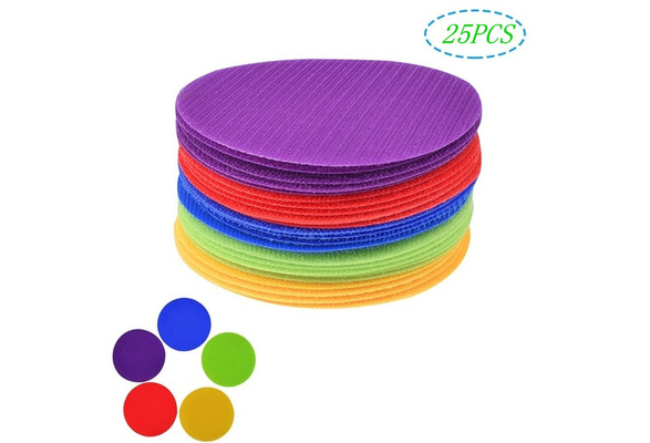 AllGoodWare Carpet Markers Colorful Sit Spots for Classrooms 9 Colors 54 Pcs 