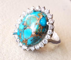 Sterling, Turquoise, Fashion, Sterling Silver Ring