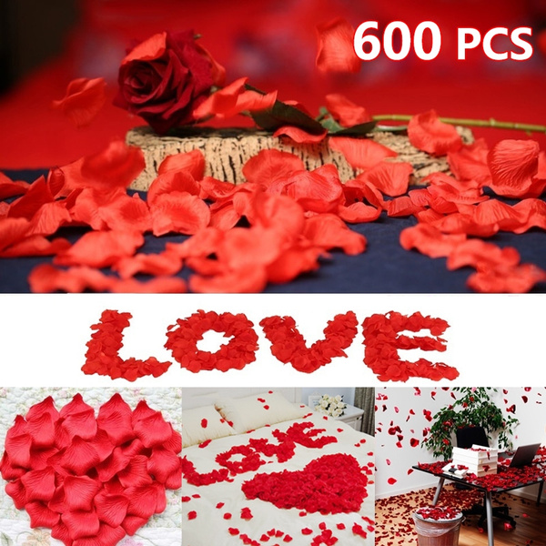 600pcs Silk Rose Flower Petals Leaves Wedding Party Table Confetti Decoration 600pcs Silk Rose Flower Petals Leaves Wedding Party Table Confetti Decoration