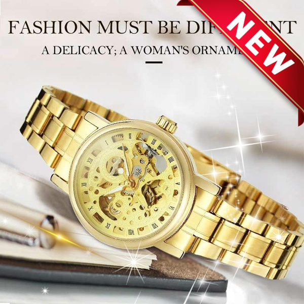 Ganador Marca De Moda Mujer Reloj Femenino Elegante Esqueleto De Negocios  AutomáTico MecáNico Sport Vestido De Pulsera De Lujo Montre Con Caja De  Regalo | Wish