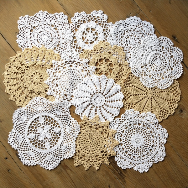 FLOWER WHEEL DOILY 12 HOME DECOR CROCHET PATTERN INSTRUCTIONS