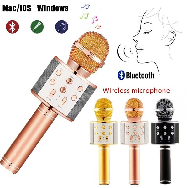 Wireless Bluetooth Karaoke Mikrofon Lautsprecher Handheld Mic KTV Microphone USB 