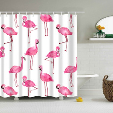 pink, Polyester, flamingo, bathroomdecor