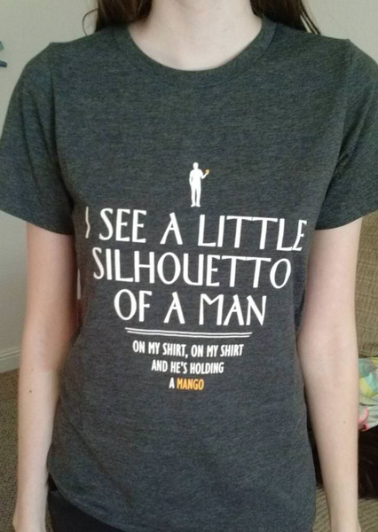 I see a little silhouetto of on sale a man shirt