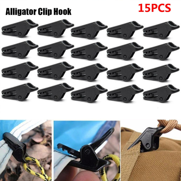 Jaw Grip Windproof Clip Hook Canvas Tighten tool Camping Tent Holder Tarp Clips 