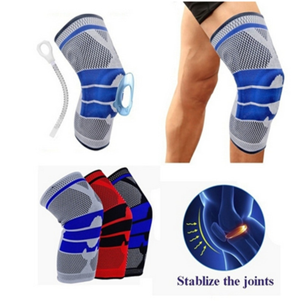 Professional Silicone Spring Outdoors Sports Safety Support Knee Pad ...