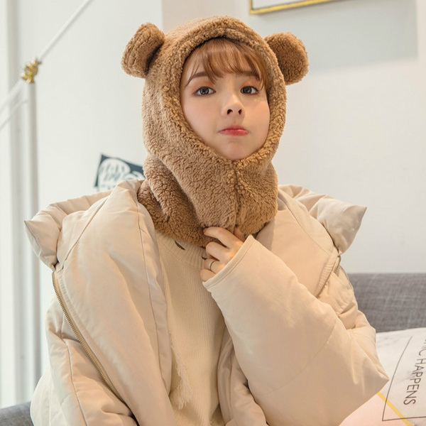 fleece bear hat