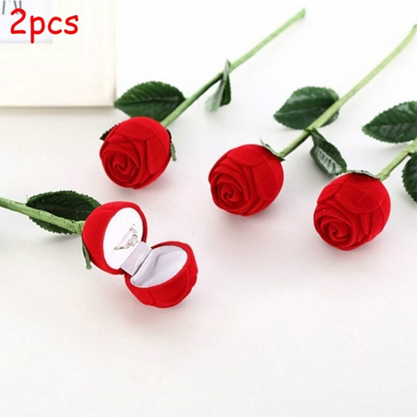 NUOBESTY 3pcs Rose Ring Box rose engagement ring box India | Ubuy