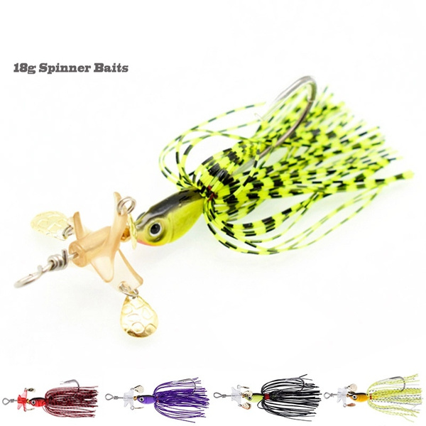 1PCS Metal Hard Fishing Jig Head Wobbler Fishing Lures 18g Spinner Baits  With Propeller Fishing Tackle