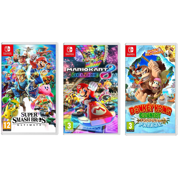 Nintendo Super Smash Bro & Mario Kart 8 Video Games for Nintendo