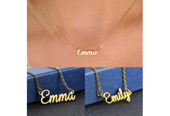 Women Letter Name Emma Emily Pendant 