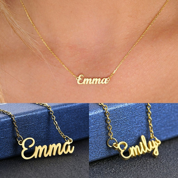 Stainless Steel Emma Emily Letter Name 