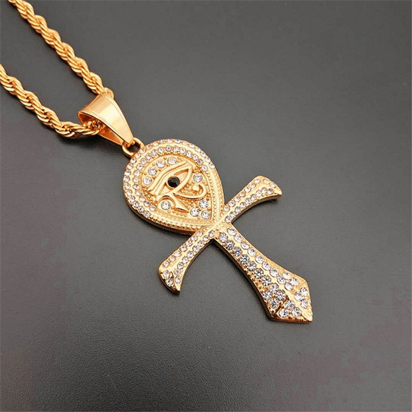 gold key of life pendant