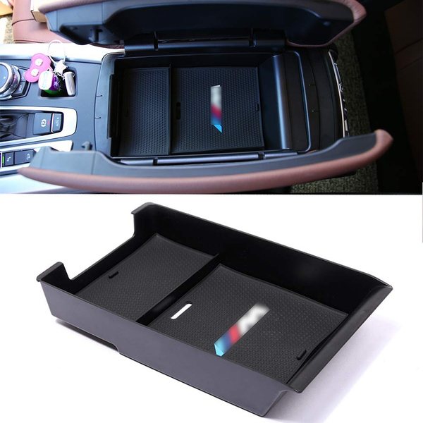 1pc for BMW X5 X6 F15 F16 2014-2017 TongSheng Center Console Armrest Storage Box Phone Glove Tray with Mat Logo 