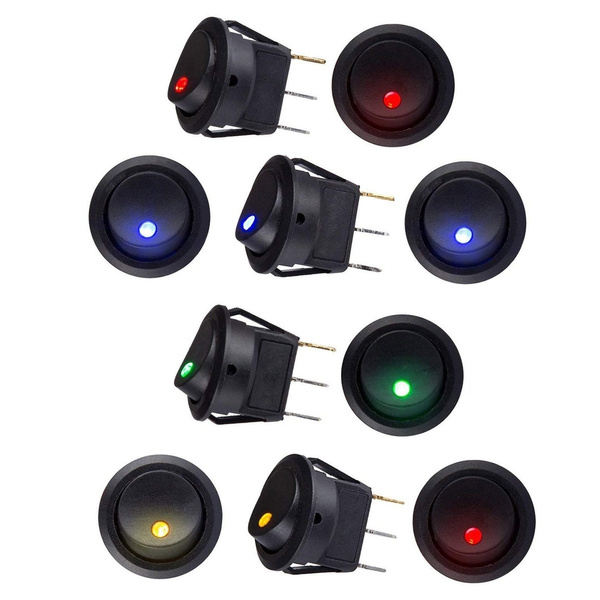Runder Wippschalter, LED-Ein/Aus-Wippschalter Mit Roter Leuchte, 12 V 20 A 3 Polig Fur Auto Lkw Rennwagen Freizeitfahrzeuge Boote 5 Stuck 92247397 Runder Wippschalter, LED-Ein/Aus-Wippschalter Mit Roter Leuchte, 12 V 20 A 3 Polig Fur Auto Lkw Rennwagen Freizeitfahrzeuge Boote 5 Stuck 92247397