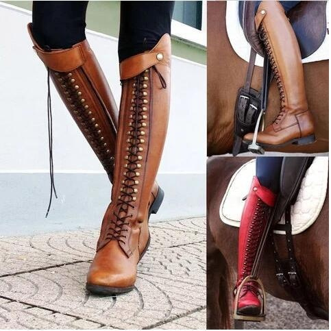 leather knee boots for horses