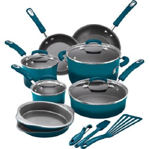 Rachael Ray, Enameled Cast Iron, Stock Pot, Blue