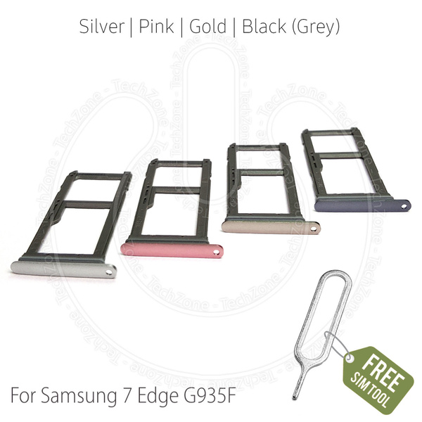 Original Galaxy s7 Edge Sim-soporte oro g935f microSD ranura trineo tray Memory