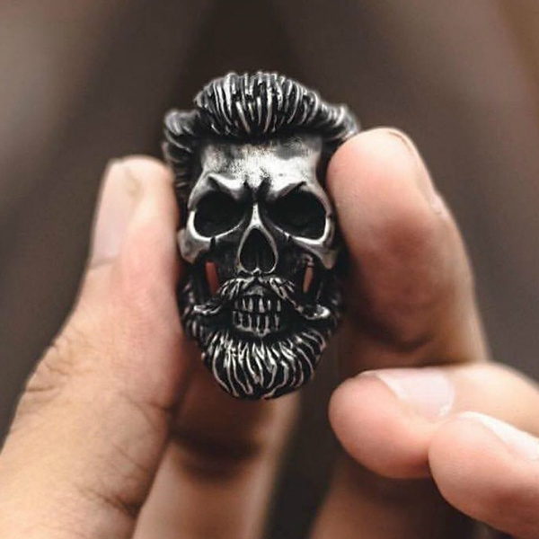 Beard on sale skull ring