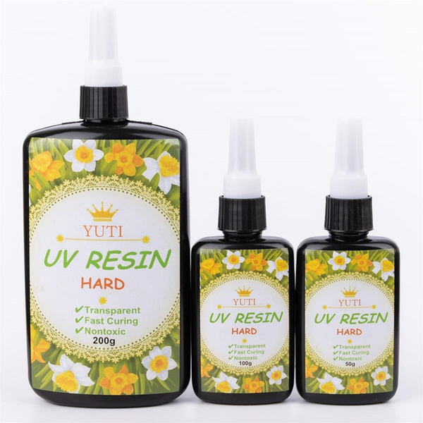 Resina UV (ultravioleta) transparente, 200g.