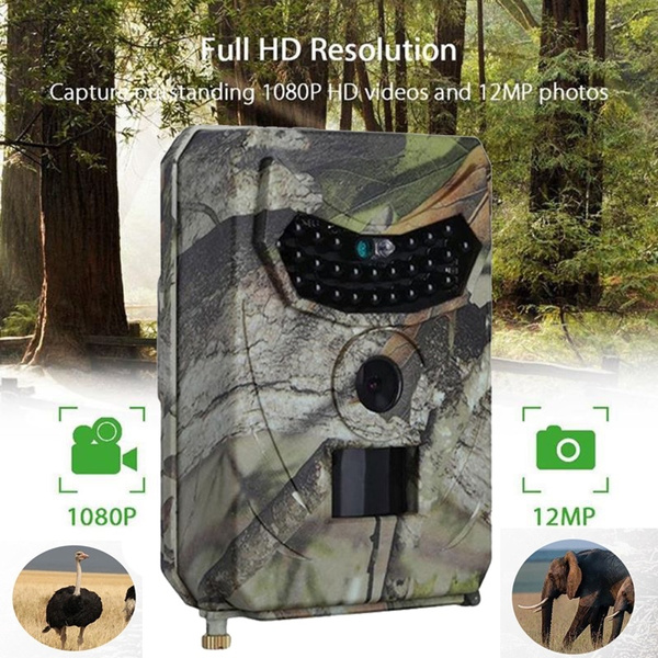 1080P Hunting Trail Camera Video Wildlife Scouting IR Night Vision 12MP Cam 