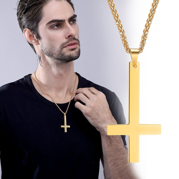5mm Upside Down Cross Tennis Necklace In 18k Gold – LuluMel