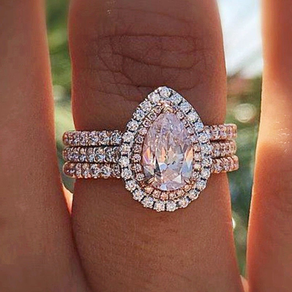 Shop Unique 18K rose gold diamond engagement rings | Womens rings online |  PC Chandra