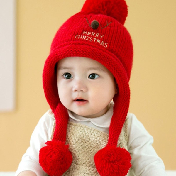 Cute Winter Hat Baby Cap Cap Christmas Fawn and Wool Hat Wish