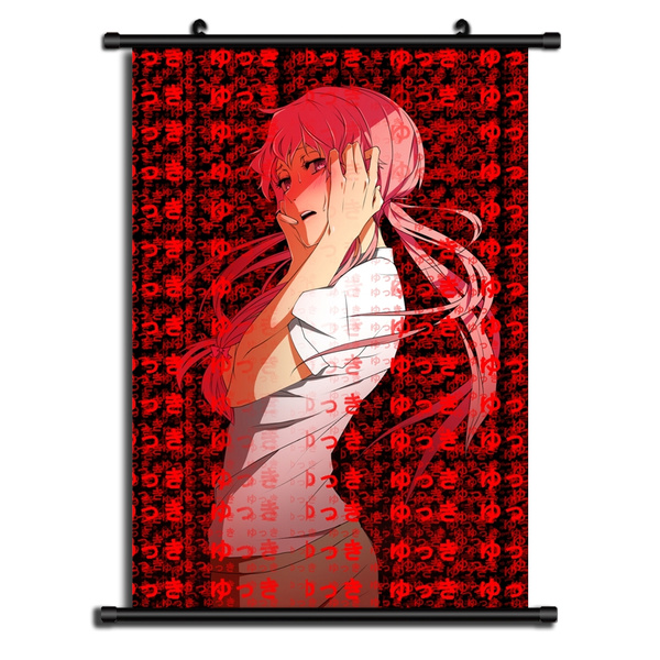Future Diary Mirai Nikki Gasai Yuno HD Print Anime Wall Poster Scroll Room Decor 