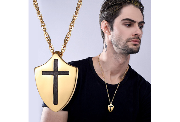 Put On The Full Armor Of God Shield Pendant Necklace Catholic