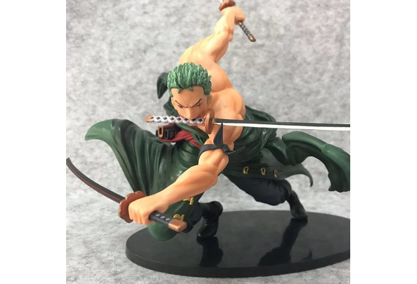 Newest Anime 1 8th Scale One Piece Santoryu Sanzen Sekai Fighting Ver Pop Roronoa Zoro Action Pvc Figure Toy Brinquedos 17 5cm Wish