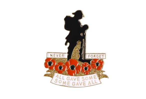 Never Forget All Gave Some Flower Soldier 2021 Metal Lapel Pin Badge Brooch