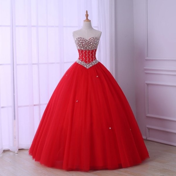 red sweet 16 dress