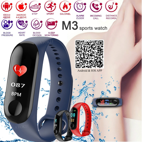 M3 waterproof store smart fitness band