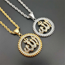 goldplated, islamicpendant, goldpendant, Jewelry