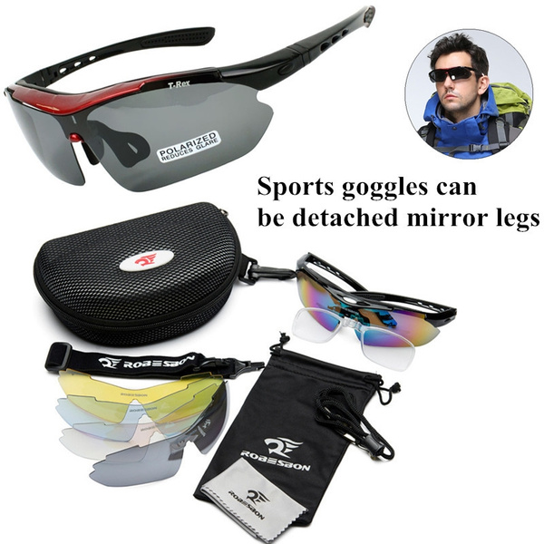 Outdoor Sports Cycling Biker Sunglasses with 5 Lenses Glasses Eyewear UV400 