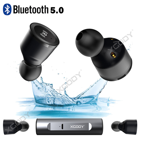 XGODY S5 TWS Bluetooth 5.0 Waterproof Headsets True Wireless Sport Earbuds Hifi Stereo Headphones For Phone Tablet