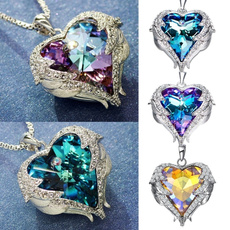 Heart, angelwingsnecklace, Jewelry, Angel