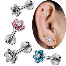 piercedearring, Steel, earcuffhelixearring, Fashion