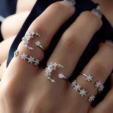 DIAMOND, Star, Women Ring, 925 silver rings